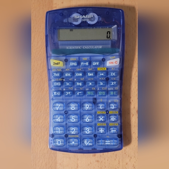 SHARP EL-501W Scientific Calculator used good condition, no cover - Picture 5 of 5